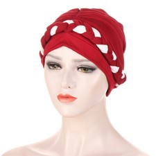 Muslim Women Hijab Bonnet Turban Chemo Caps Braid Hair Loss Hat Head Wrap Cover