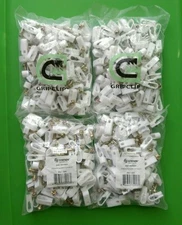 (4 x 100) STEREN 200-964 WHT Dual Cable Mounting Clip - Free Shipping