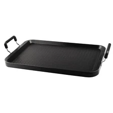 Stove Top Flat Griddle 17 Inch 2 Burner Griddle Pan For Stove Top Grill Aluminum