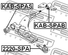 2220-SPA FEBEST Ball Joint for KIA
