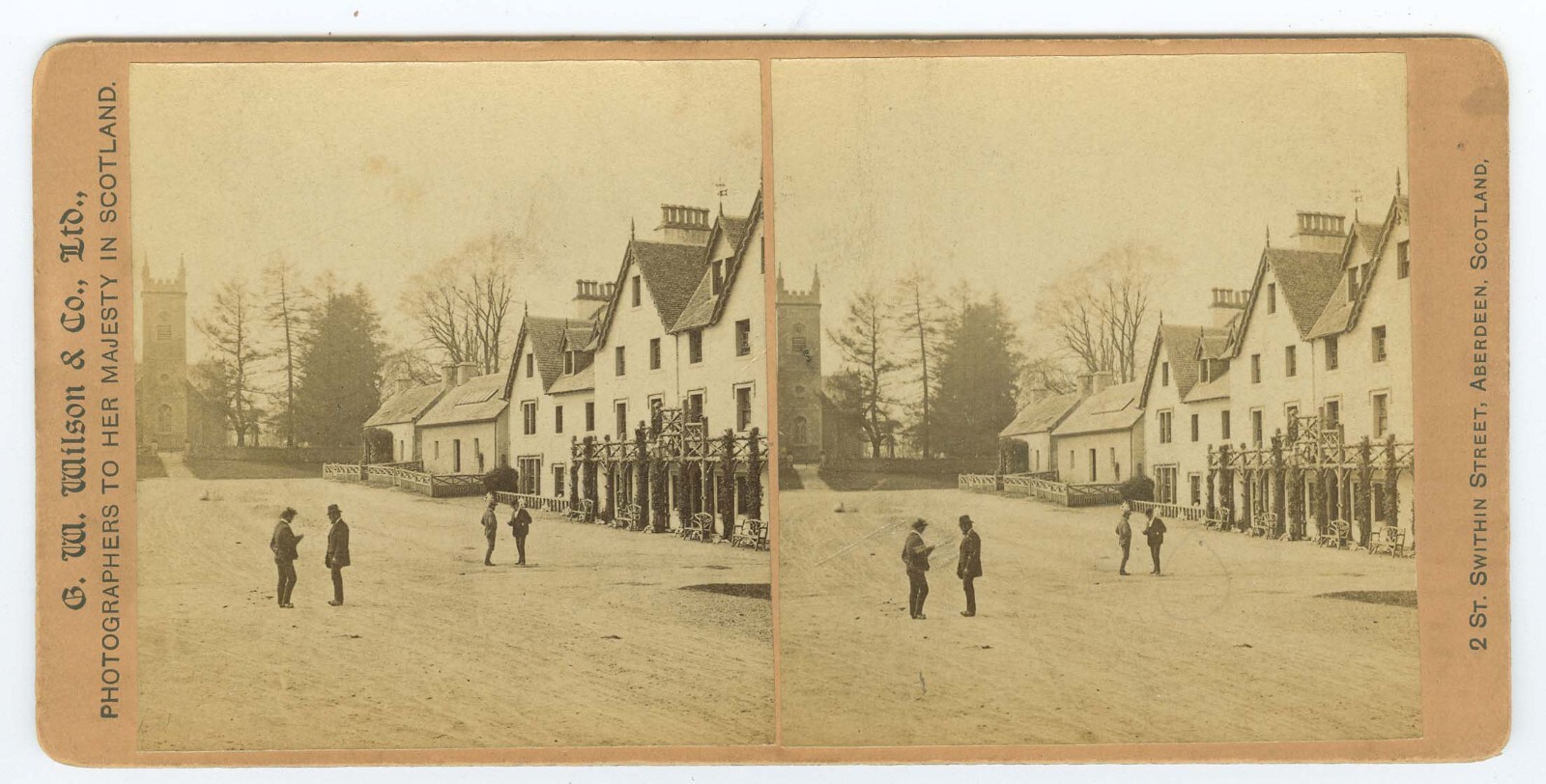 G1985~ SCOTLAND – Kenmore, Aberfeldy c.1870s Stereoview – by G.W. Wilson