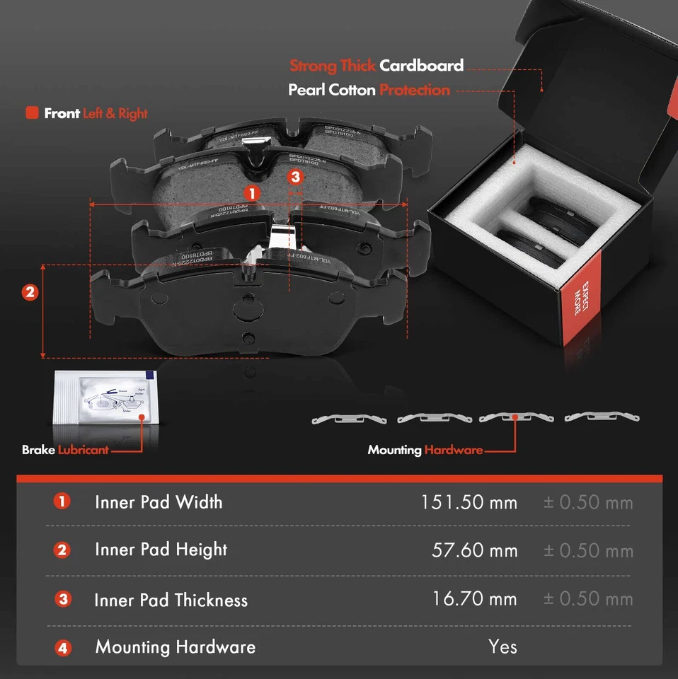 Передние перфорированные тормозные диски и керамическая тормозная колодка для BMW E46 325i 325Ci 328i Z3 Z4 - Изображение 3 из 4