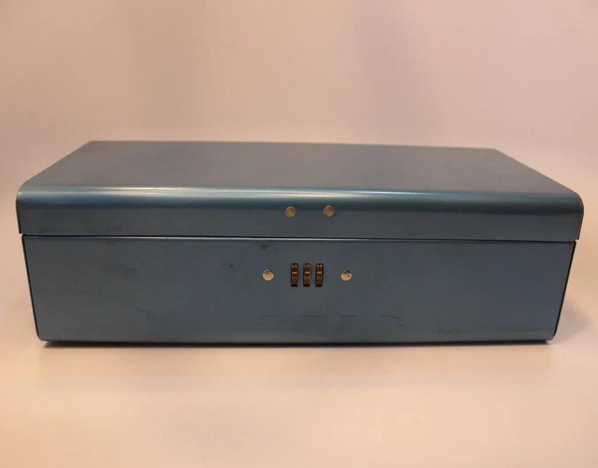 Vintage Bemis & Call Sesamee Policy Box Penn Mutual Blue Lock