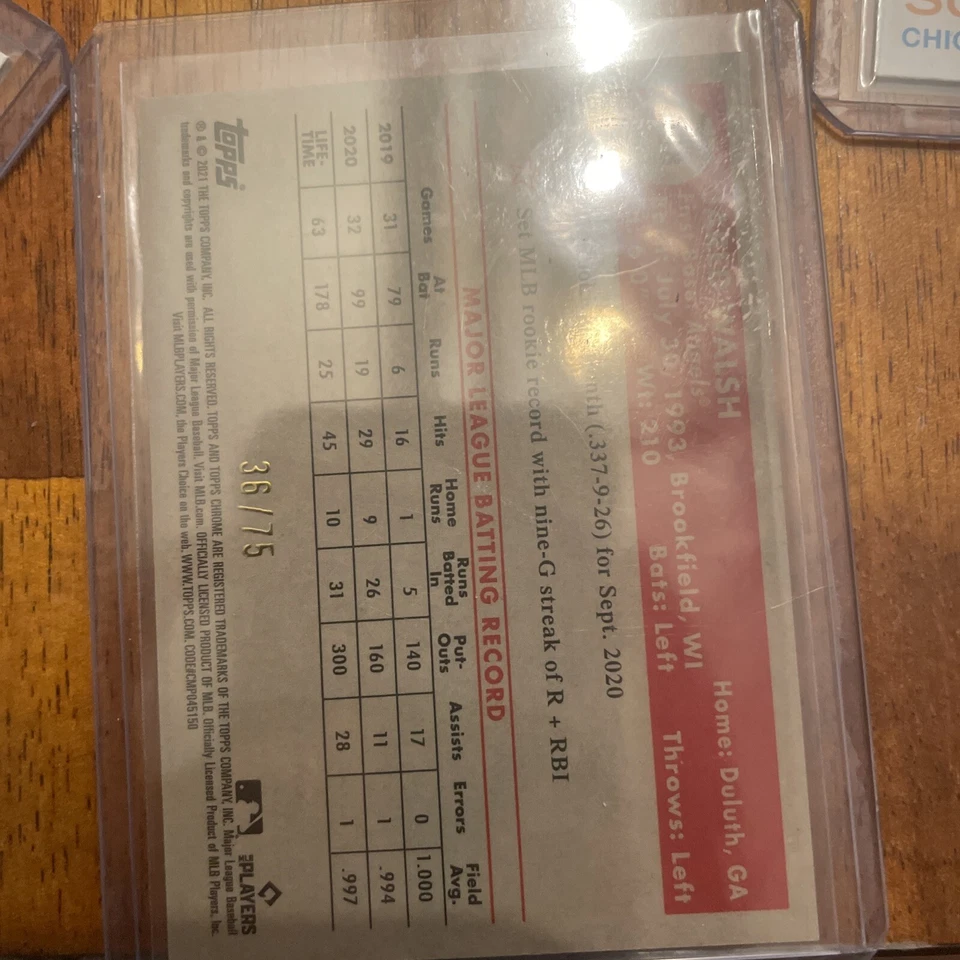 2021 Topps Chrome Platinum Anniversary - #258 Jared Walsh - Image 2 of 2