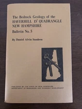 The Bedrock Geology of Haverhill 15' Quadrangle New Hampshire (1971) Plates, Map