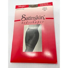 Satinskin Bodyshaper Control Top Firming Sheer Leg Reinforced Toe Size B Suntan