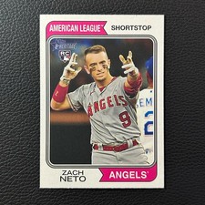 Zach Neto Topps Heritage Image Variation RC SP 2-Card Set Angels MLB 3.5in