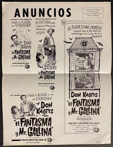 GHOST & MR. CHICKEN  scared  Don Knotts   Dick Sargent  Joan Staley  Pressbook