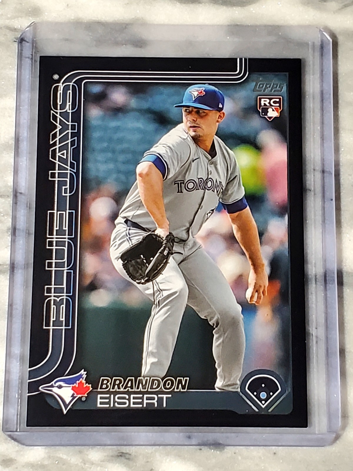 Brandon Eisert (RC) 2025 Topps Series 2 Black Parallel 27/74 #359 Blue Jays