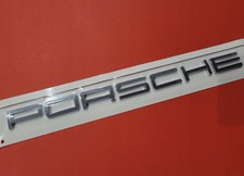 logo scritta PORSCHE argento cromato lucido loghi emblema stemma scritte modelli