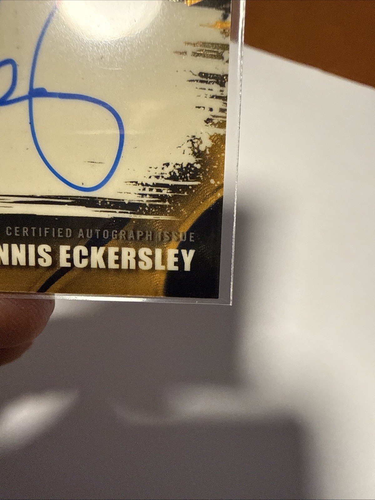 2026 Topps Finest Dennis Eckersley on card auto  1/1 Superfractor Gold Vinyl view 5