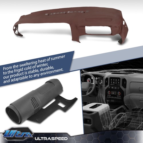 Soft TPE Dash Cover Overlay For 97-00 C/K1500 Suburban Tahoe Escalade Red