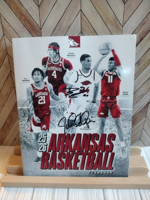 #ad Arkansas Razorbacks Basketball 2025 26 Yearbook Quad Auto John Calipari Players $99.95
