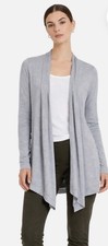 ICEBREAKER Cool Lite Merino Open Front Cardigan Lightweight Gray Size S