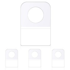Blulu 1500 Pieces Clear Slot Hole Hang Tags Self Adhesive Hanging Tabs Plastic R
