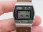 Vintage rare men's lcd digital wristwatch Seiko 0634-5009 Chronograph running
