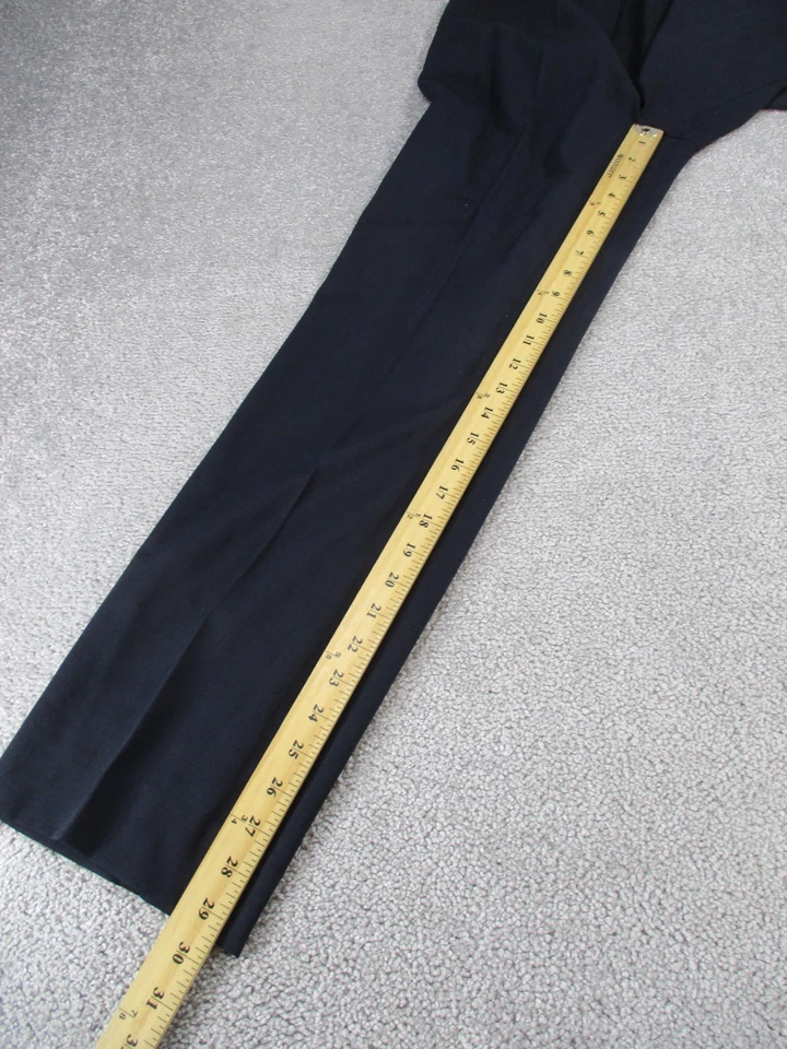 Pantalones de vestir Escada para mujer 38 EE. UU. 8 detalles de cadena de lana azul marino oscuro Foto 4 de 4