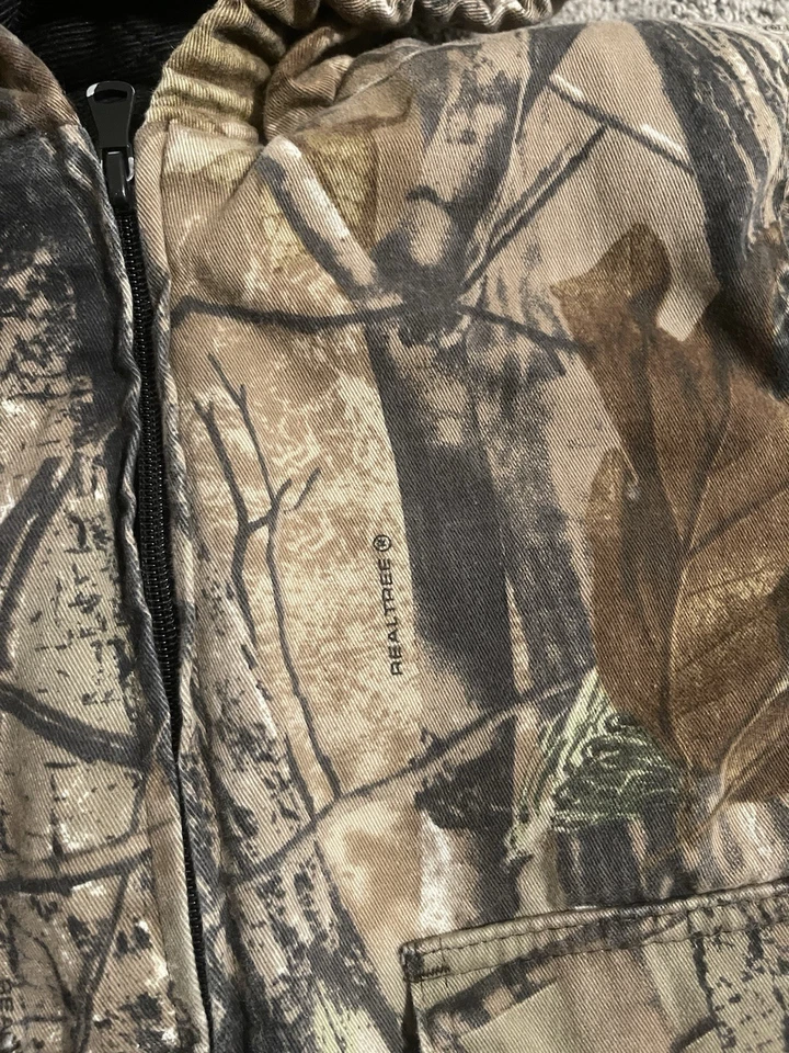 Youth Small (6/7) Real Tree Woodland Camo Insulated Hooded Hunting Jacket Foto 4 de 4