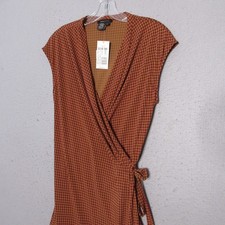 Vintage BCBG Max Azria Wrap Dress Large Y2K Corp Core Preppy Academia USA NWT