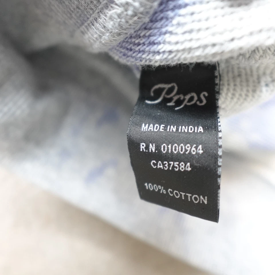 Prps Suéter Grande Azul Gris Sudadera con Capucha Doble Cara Foto 4 de 4