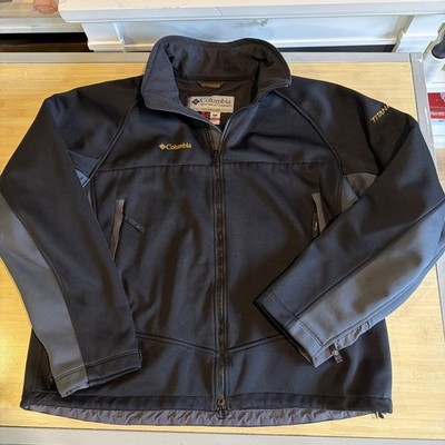 Columbia Titanium Omni Tech Interchange Full Zip Waterproof Jacket Black Size XL
