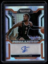 2022 Panini Prizm DP #CP-SFL Savion Flagg College Penmanship Prizms Hyper