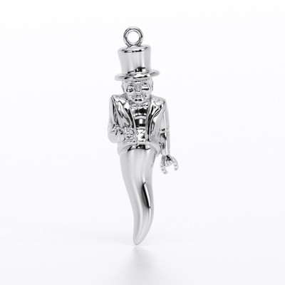 Sterling Silver Italian Corno Gobbo Pendant | eBay