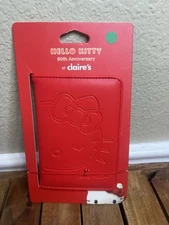 New Hello Kitty Red Passport Holder Wallet 50th Anniversary Claire’s 2024 Sanrio