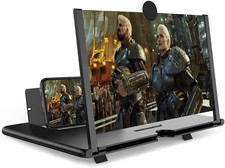 14 Inch Smartphone Screen Magnifier 3D HD Foldable Amplifier Phone Stand with Ad