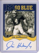 TK LEGACY MICHIGAN SIGNATURE SERIES AUTO JIM HARBAUGH AUTOGRAPH #MGB62