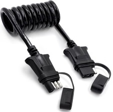 4 Way Flat Trailer Light Wiring Extension 4.5Ft 55 In, Stretchable Coiled Cable
