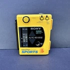 Sony WM-F63/F73 AM/FM Stereo Sports Cassette Radio Walkman AS IS Yellow Vintage