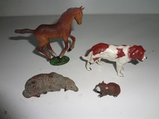 4 Massetiere Lineol Hamster, Fohlen /junges Pferd, Hund / Bernhardiner und Schaf