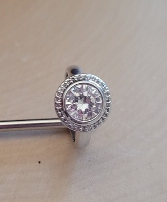 Lia Sophia ''Showdown'' Silver Tone Ring w/Cubic Zirconia & Crystal Accents Size 7