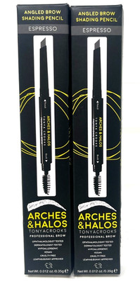 (2) Arches & Halos Angled Brow Shading Pencil New In Packaging 0.012 oz ESPRESSO