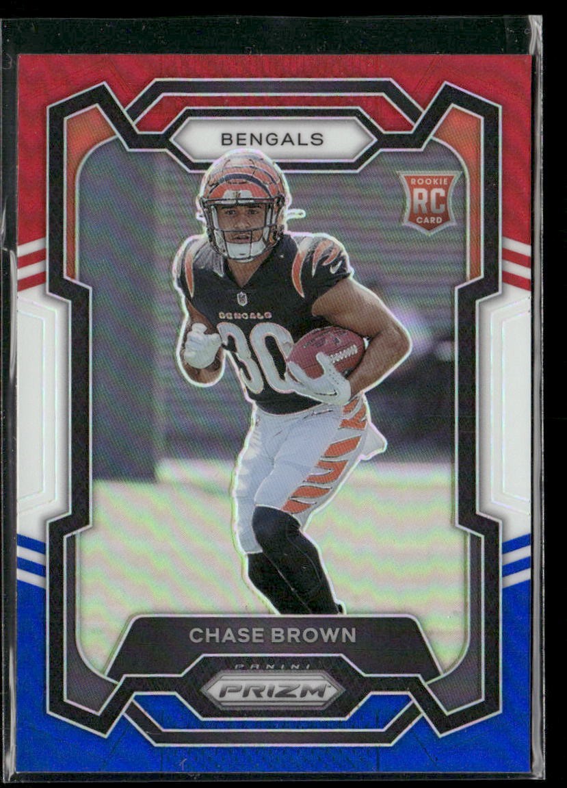 2023 Panini Prizm #318 Chase Brown Red White Blue