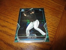 Jake DeLeo 2023 1st Bowman Draft Chrome Aqua Lunar Crater #BDC-158 /125