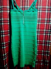Guess Minidress Womens Medium Green Soft Jersey Stretch Spaghetti Straps Bodycon