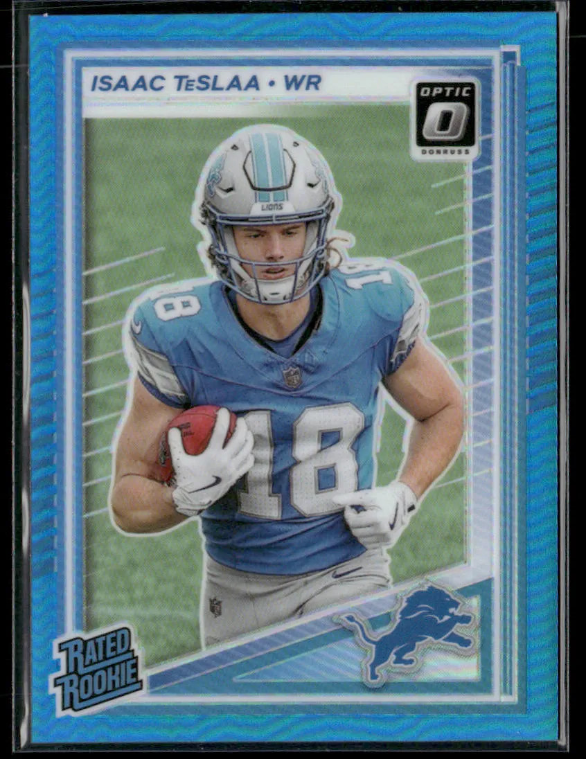 2025 Panini Donruss Optic Isaac TeSlaa #219 Neon Blue Rated Rookie 259/399
