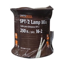 Cerrowire 250 ft. 16/2 White Stranded Copper Lamp Wire New SPT-2