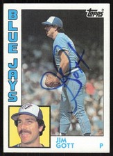 1984 Topps Jim Gott Auto Toronto Blue Jays #9 Card Signed