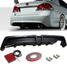 For 2006-2011 Honda Civic Mugen Rr Carbon Fiber Style Rear Bumper Diffuser Wled For 2006-2011 Honda Civic Mugen Rr Carbon Fiber Style Rear Bumper Diffuser Wled