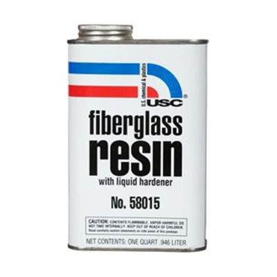  US Chemical 58015 Fiberglass Resin, 1 qt, Amber, Liquid USC.58015