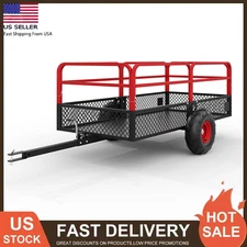 1600Lbs Dump Trailer Cart Tow Behind Dump Cart, 22 Cu.Ft Dump Cart Garden Yard