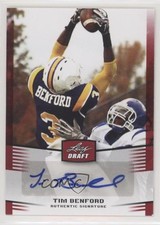 2012 Leaf Draft Auto Red Tim Benford #TB1 Auto 2t7
