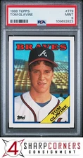 1988 TOPPS #779 TOM GLAVINE RC BRAVES HOF PSA 9