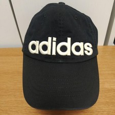 Adidas Men Old Embroidery Logo Cap Black Limited Edition Sportswear Icon with Ti