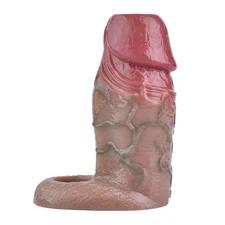 Penis Sheath Extender Enlarger Enhancer Male Penis Sleeve Girth Reusable Condoms