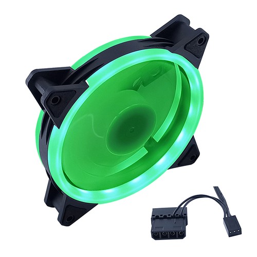 120mm PC Case Fan 12V Big 4p + 3p 1200rpm RGB Desktop Computer Heat Colorful Fan - Afbeelding 16 van 19