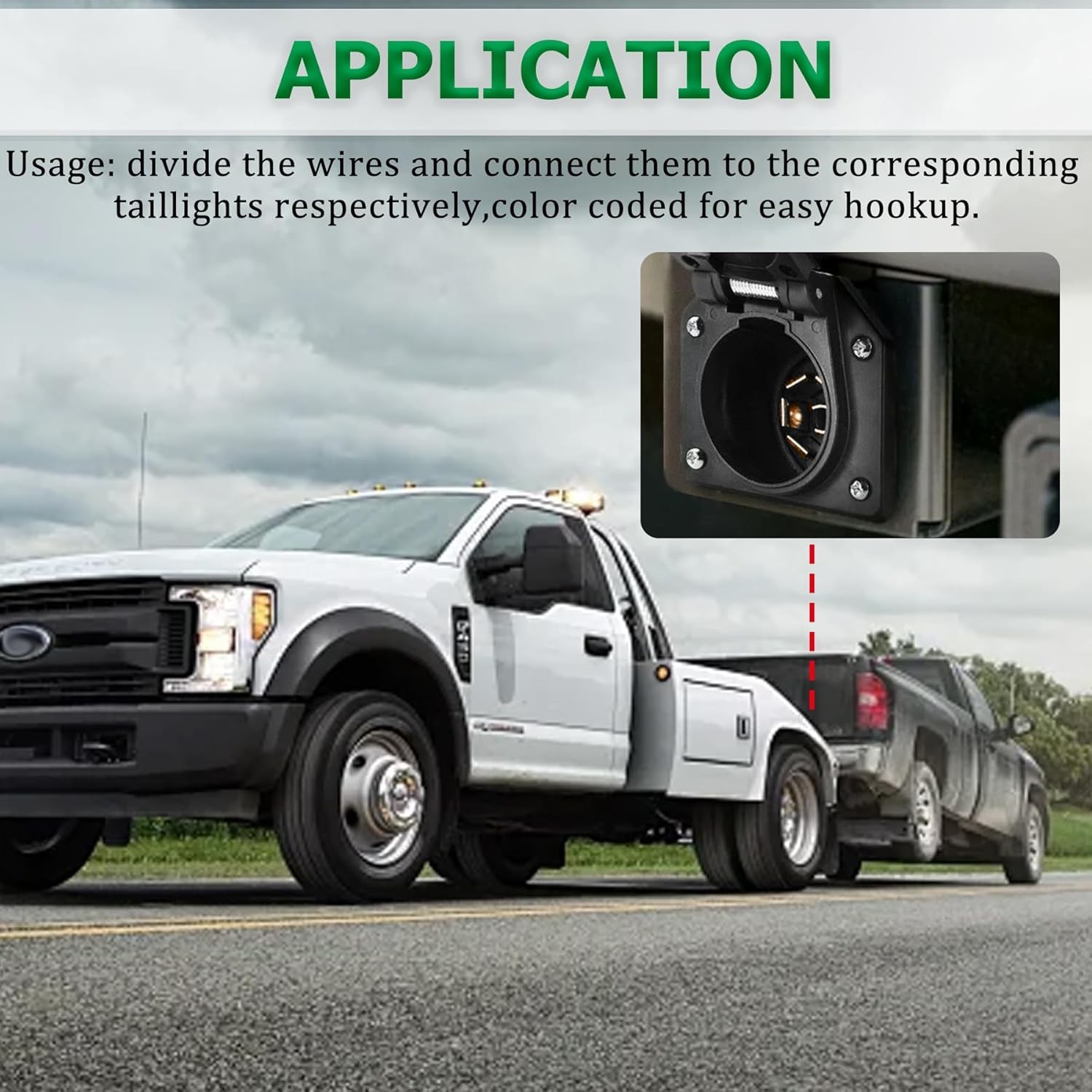 7 Pin Trailer Plug,7 Way RV Light Connector 7 Plug 